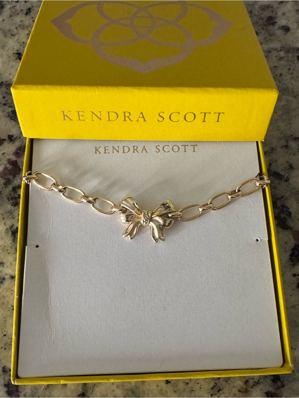 Kendra Scott Gold Bow Link Necklace